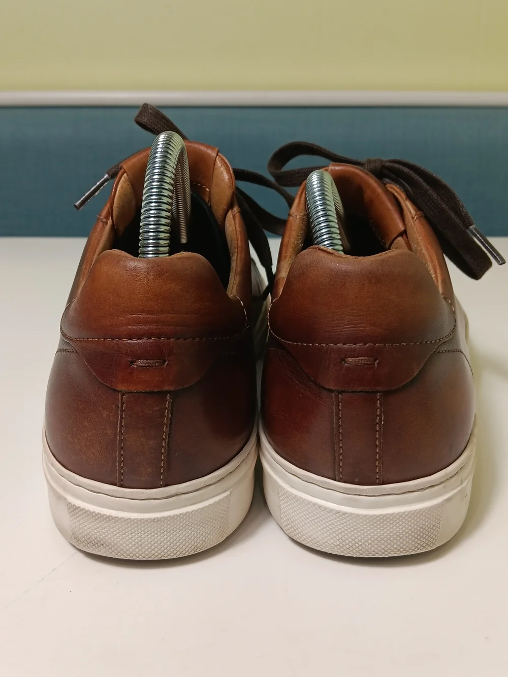 Magnanni Shoes Mens 8.5 Cognac Brown Elonso Lo Leather Sneakers Casual